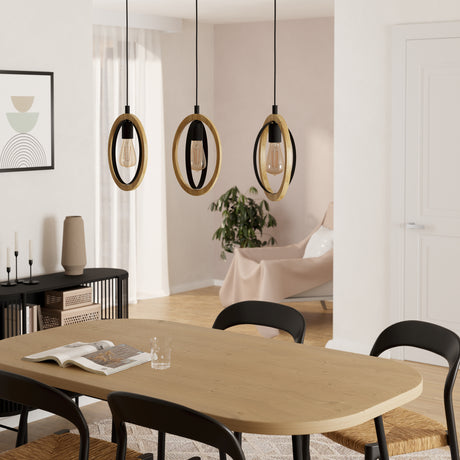 Eglo EU Basildon 3 Set Pendant E27 Black Wood