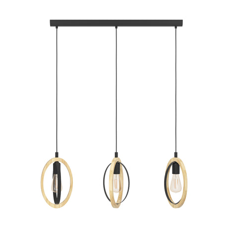 Eglo EU Basildon 3 Set Pendant E27 Black Wood