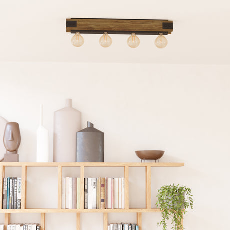 Eglo EU Layham 4 Set Ceiling Black Wood
