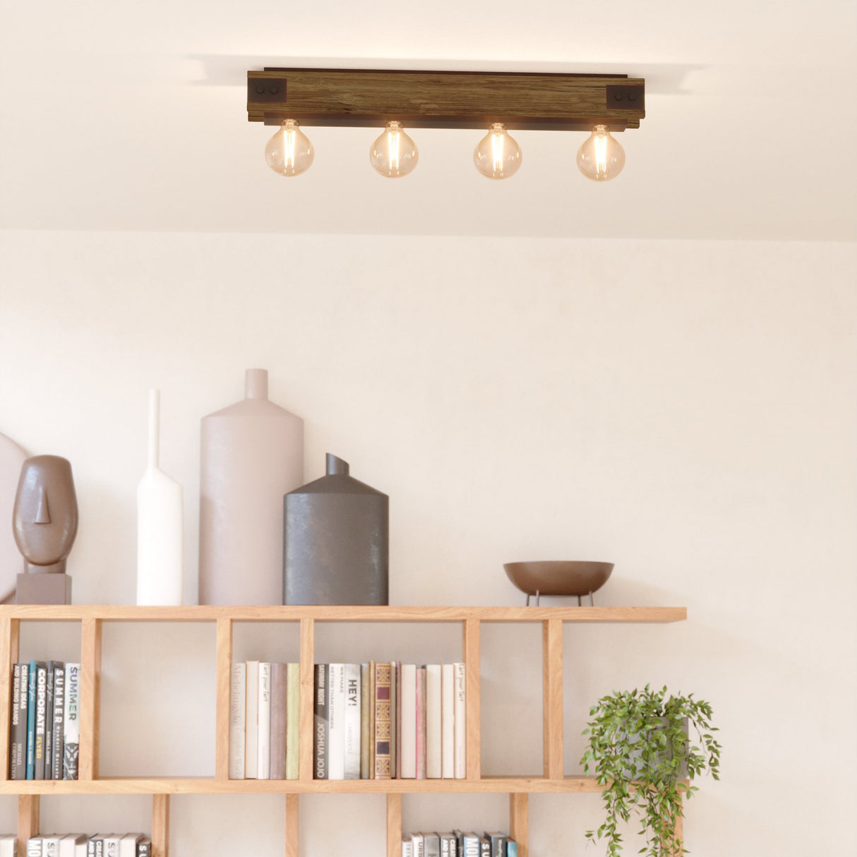 Eglo EU Layham 4 Set Ceiling Black Wood