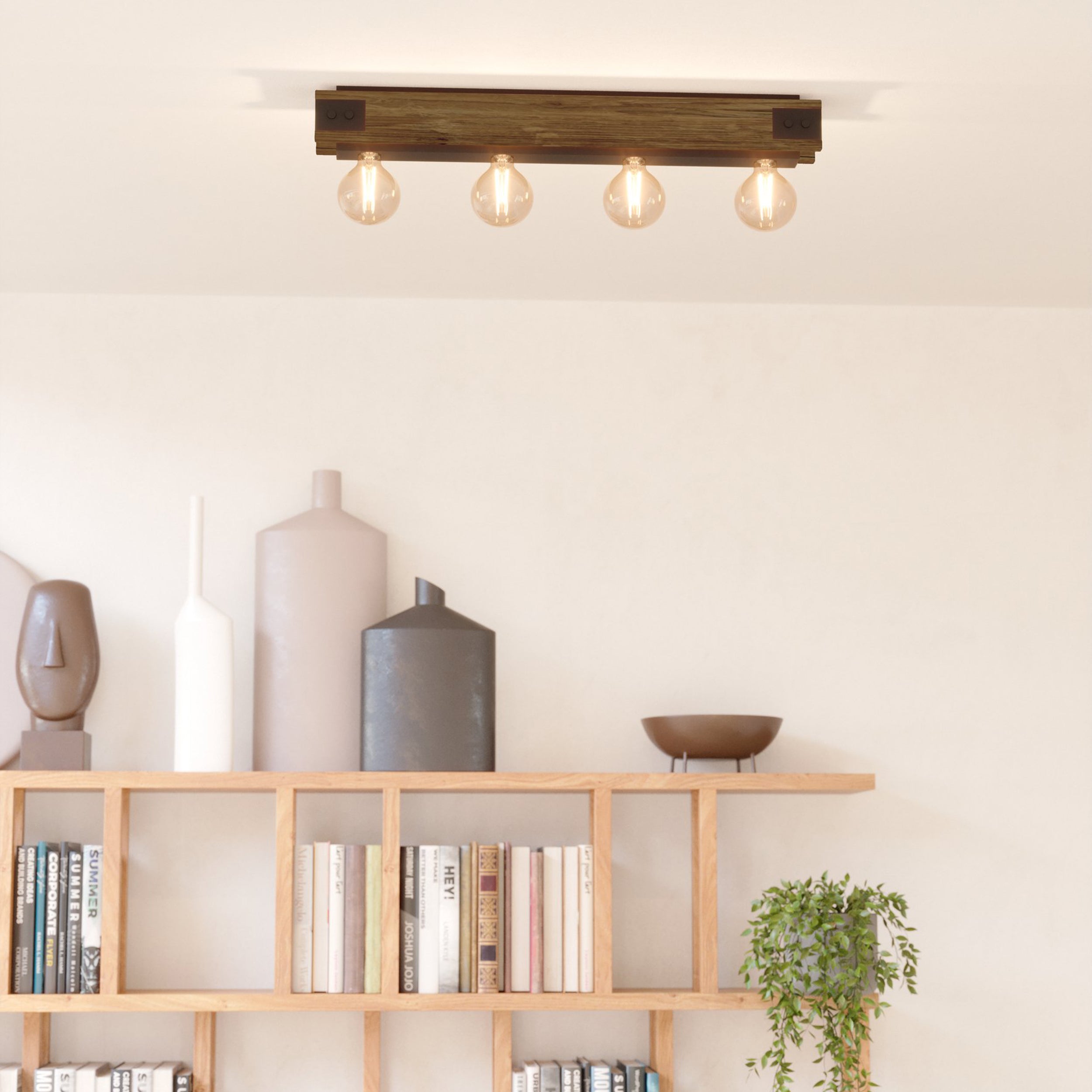 Eglo EU Coslada Black & Brass Contemporary Steel 4-Light Spotlight product image - Endon Lighting from First Light Direct with great prices and fast UK delivery