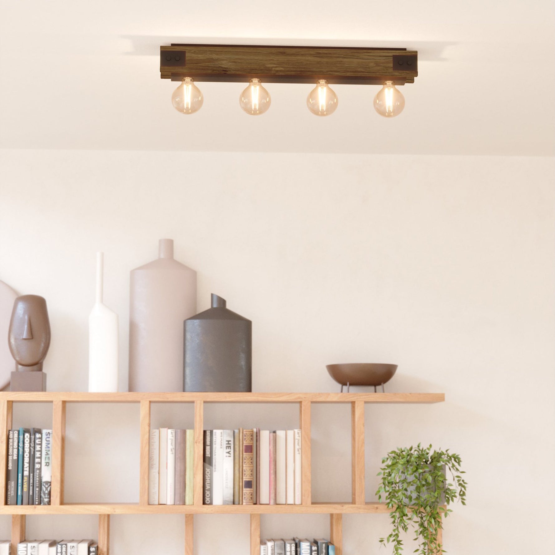 Eglo EU Coslada Black & Brass Contemporary Steel 4-Light Spotlight product image - Endon Lighting from First Light Direct with great prices and fast UK delivery