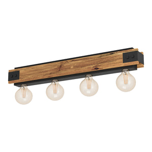 Eglo EU Layham 4 Set Ceiling Black Wood