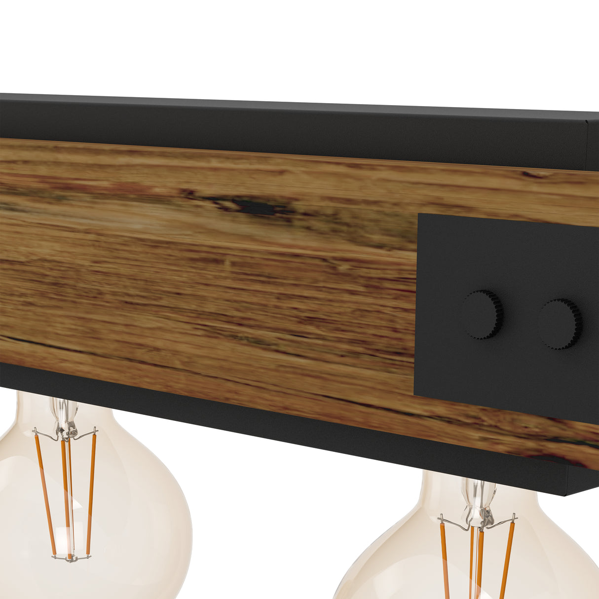 Eglo EU Layham Steel & Wood Modern Indsutrial 5-Light Pendant