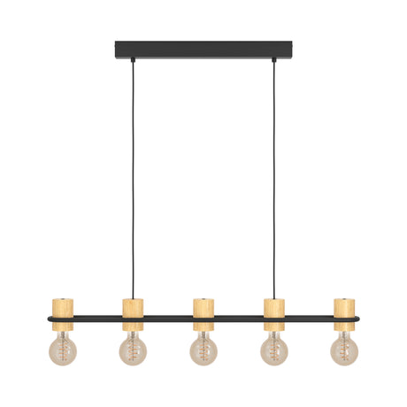 Eglo EU Chieveley 5 Set Pendant E27 Black Wood