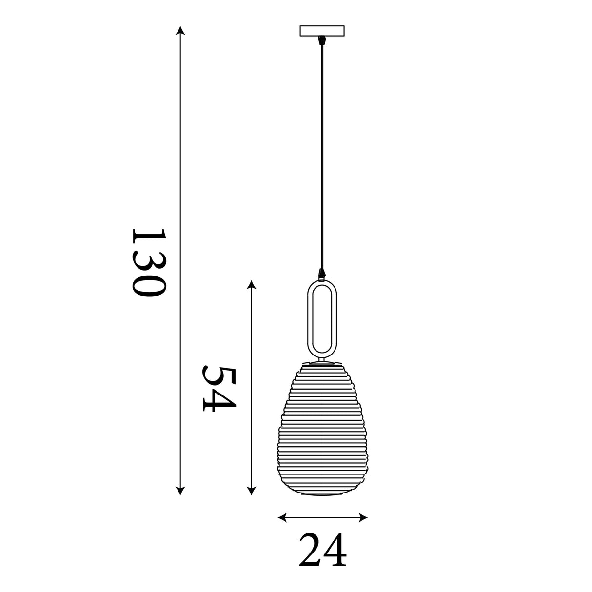 Searchlight Electric Elixir Pendant - Satin Nickel Metal & Ribbed Glass 43581-1SN