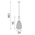 Searchlight Electric Elixir Pendant - Satin Nickel Metal & Ribbed Glass 43581-1SN