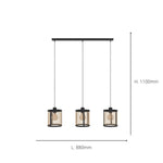 Eglo EU Dellow Steel Black & Brass Contemporary 3-Light Pendant