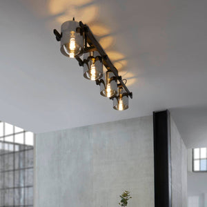 Eglo EU HORNWOOD 2 4 Set Ceiling Light E27 Black