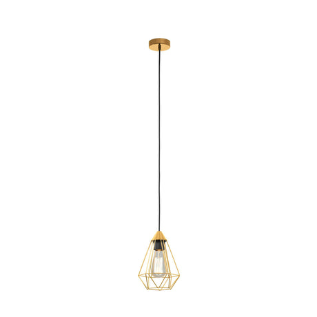 Eglo EU TARBES Pendant Light – Brushed Brass Steel, E27, Vintage Indoor Lighting