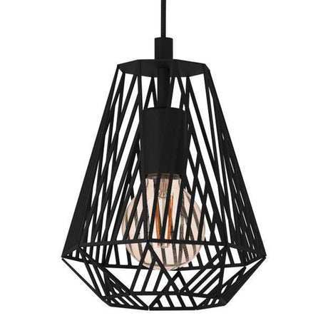 Eglo EU Stype Industrial Black Steel 3-Light Pendant