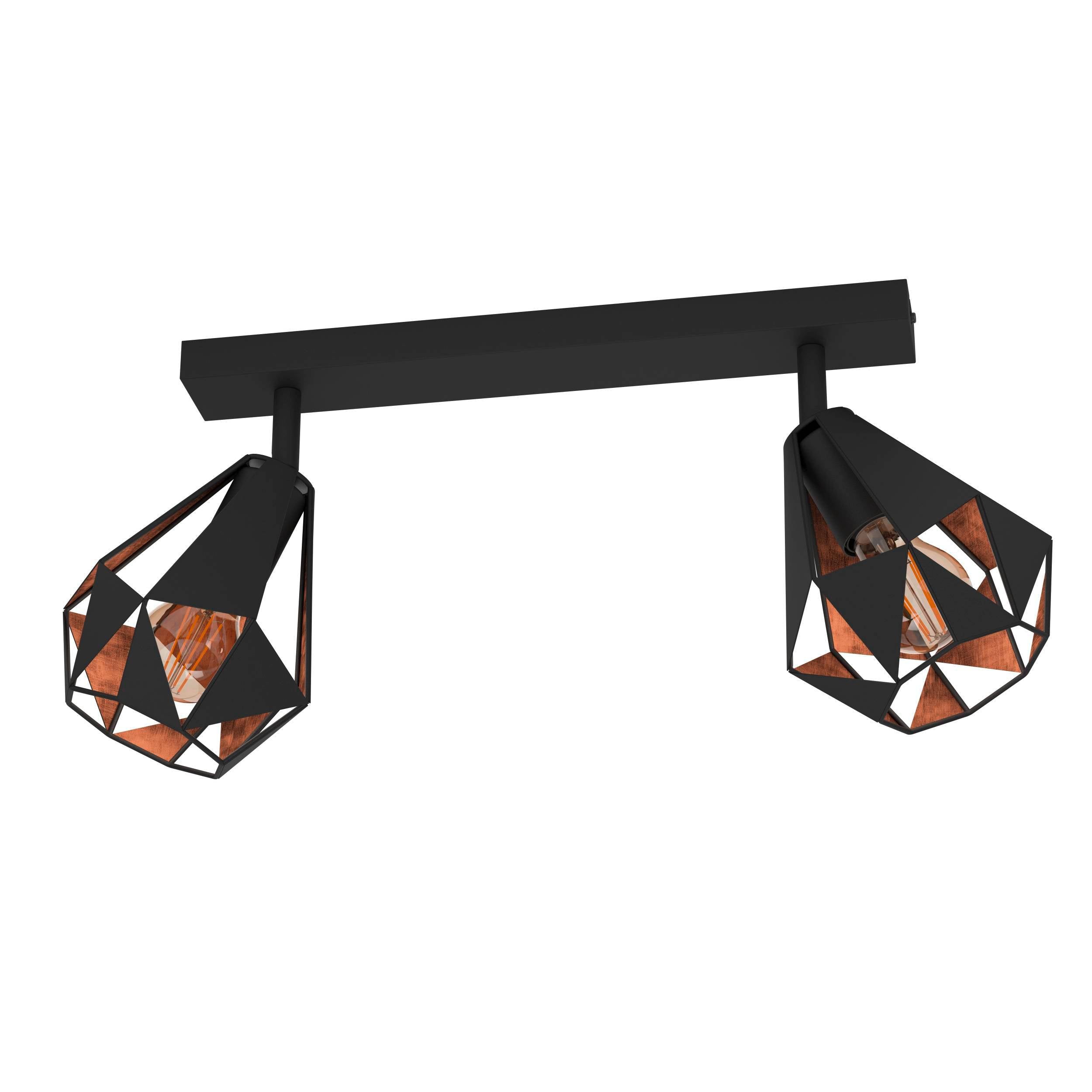 Eglo EU Carlton 7 3-Light Spotlight E27 Copper Antique product image - Endon Lighting from First Light Direct with great prices and fast UK delivery