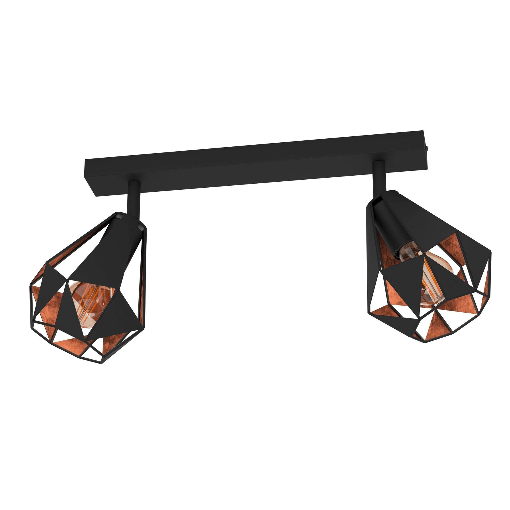 Eglo EU Carlton 7 3-Light Spotlight E27 Copper Antique product image - Endon Lighting from First Light Direct with great prices and fast UK delivery