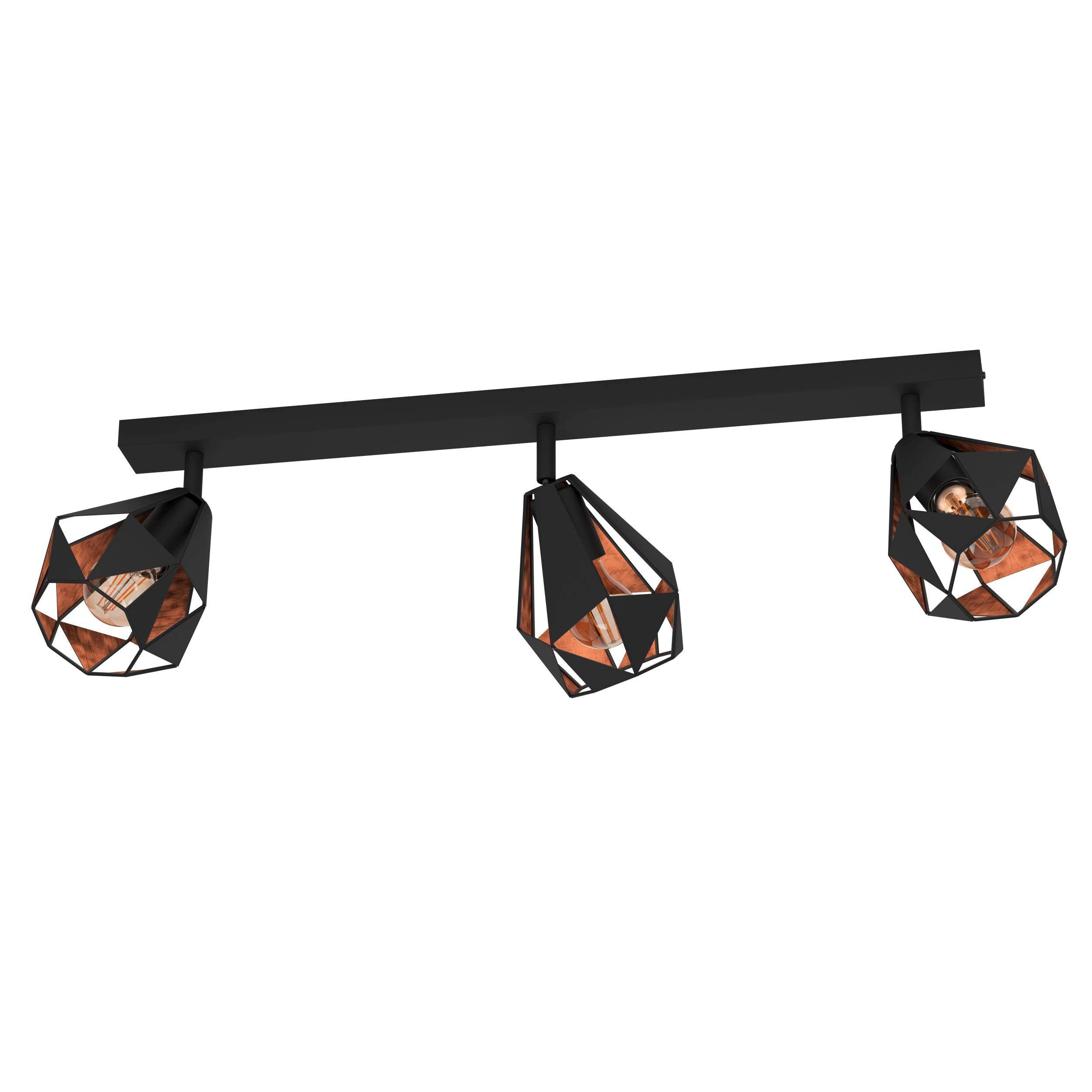 Eglo EU Carlton 7 4-Light Spotlight E27 Copper Antique product image - Endon Lighting from First Light Direct with great prices and fast UK delivery