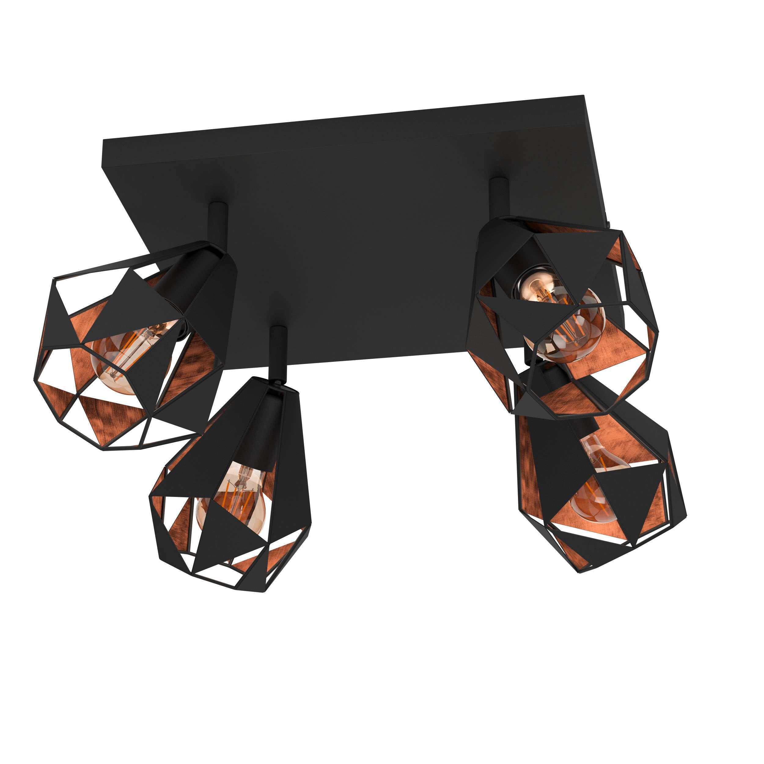 Eglo EU Mars White Steel & Satin Glass Ceiling Light product image - Endon Lighting from First Light Direct with great prices and fast UK delivery