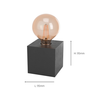 Eglo EU Prestwick 2 Table Lamp Wood/Black