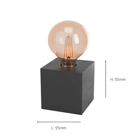 Eglo EU Prestwick 2 Table Lamp Wood/Black