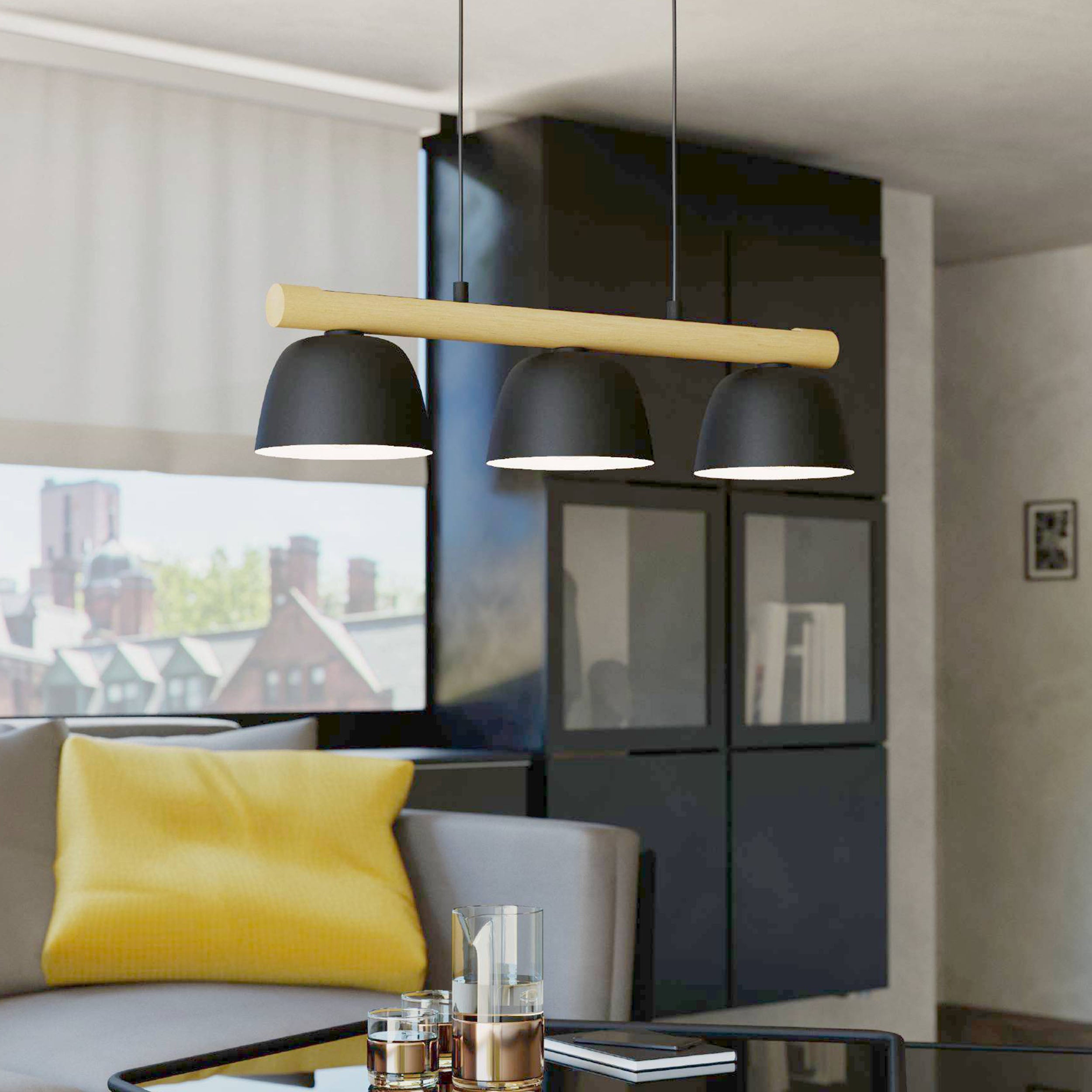 Eglo EU Alderney 3 Set Pendant E27 Black