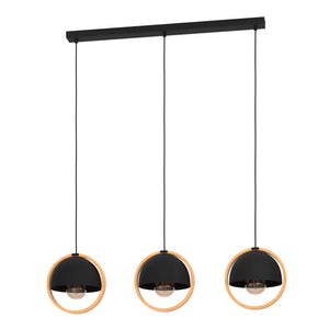 Eglo EU Callow Black 3 light Pendant