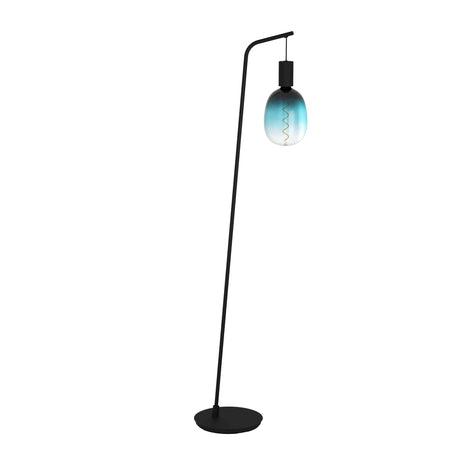 Eglo EU CRANLEY Vintage Floor Lamp – Black Steel, E27 Fitting, Foot Switch