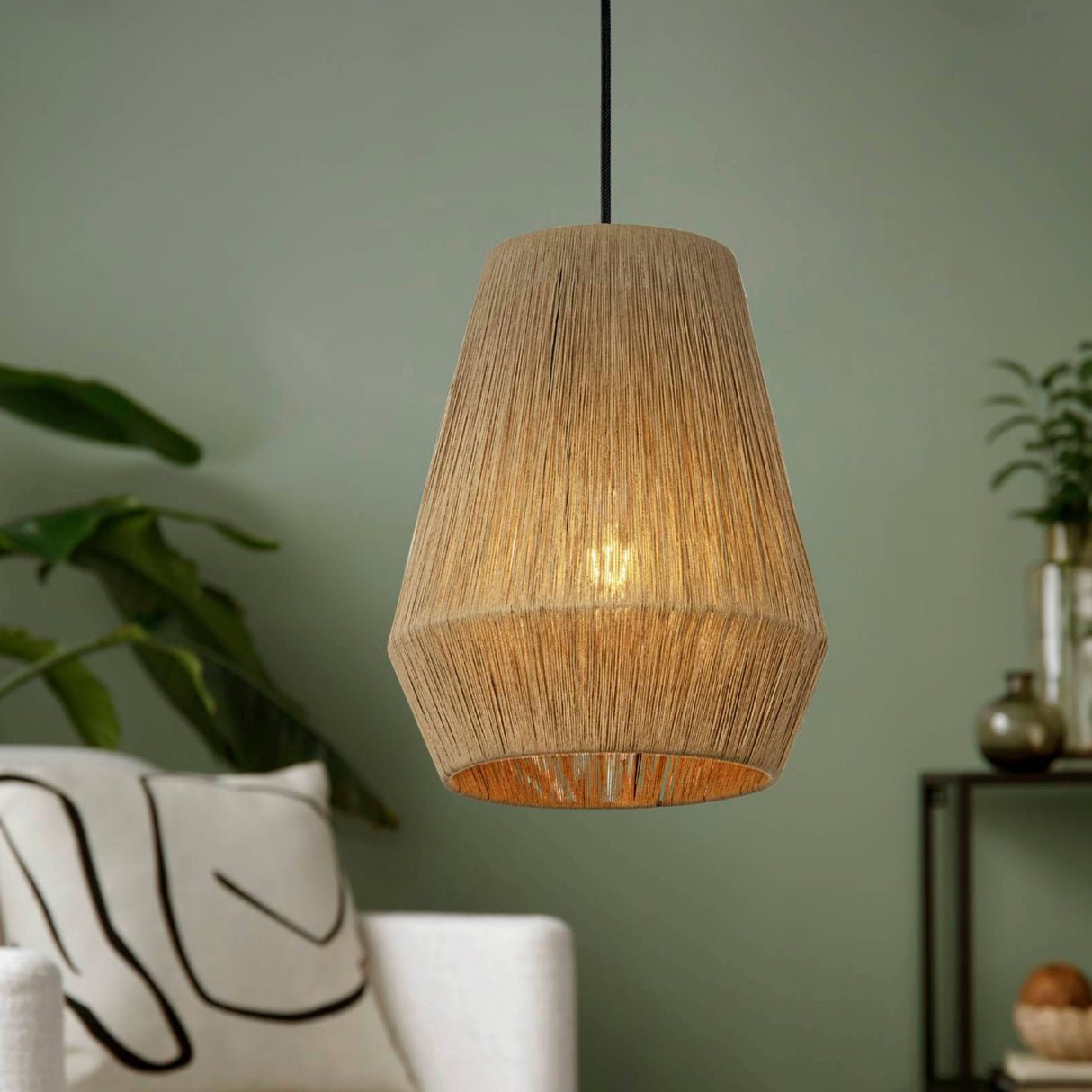 Eglo EU Alderney Single Pendant Light E27 Black