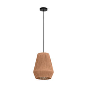 Eglo EU Alderney Single Pendant Light E27 Black 