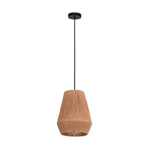 Eglo EU Alderney Single Pendant Light E27 Black 