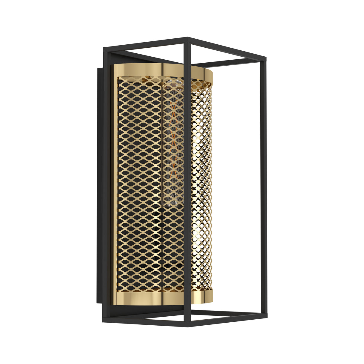 Eglo EU NOHALES Wall Light – Vintage Black & Brass Steel, E27, Indoor Lighting