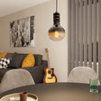 Eglo EU Single Pendant Light E27 Black YORTH 