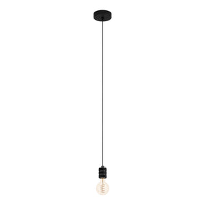Eglo EU Single Pendant Light E27 Black YORTH