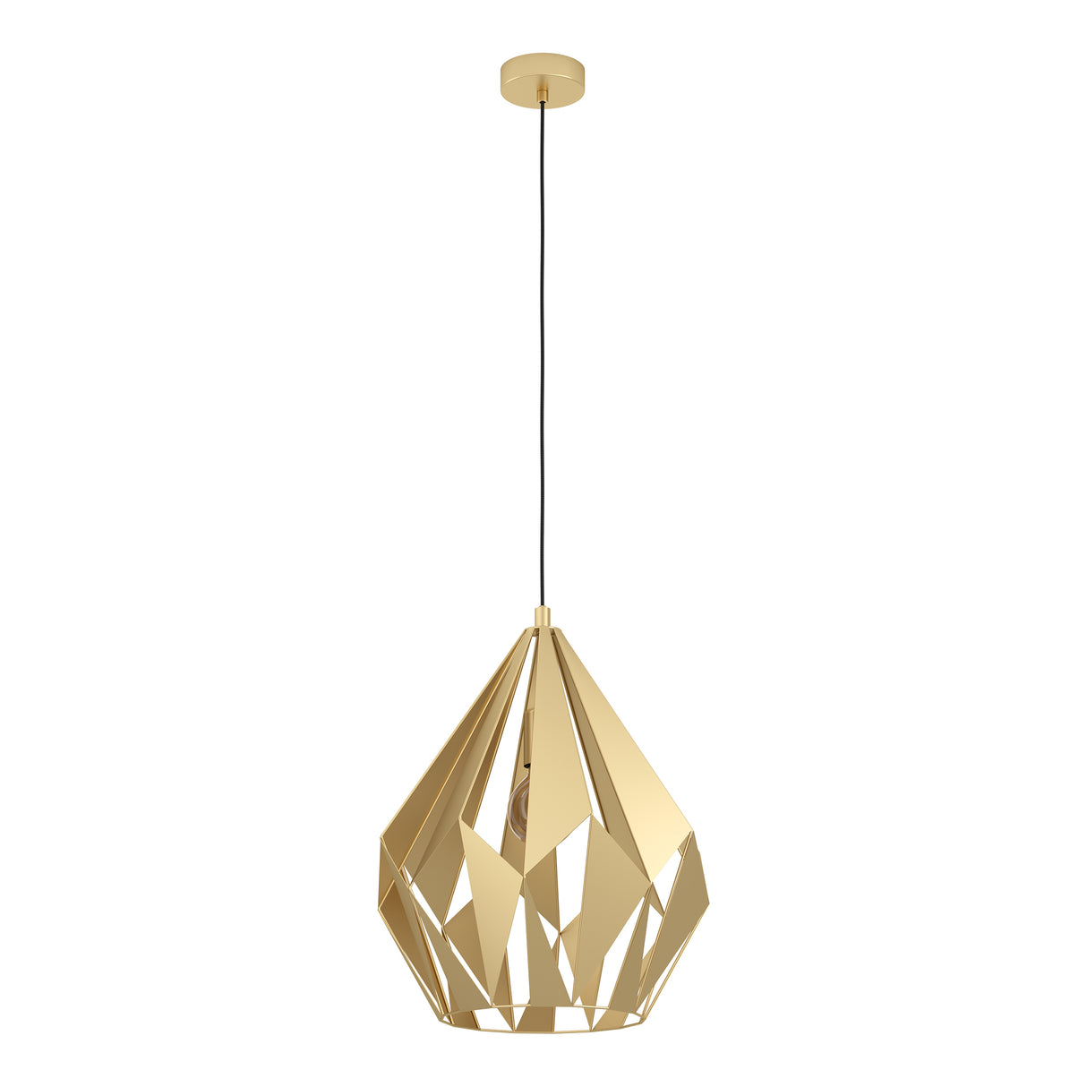 Eglo EU Carlton Single Pendant Light E27 Gold