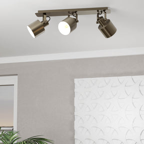 Eglo EU Southery 3 Set Ceiling Light E27 Cream and Gold 