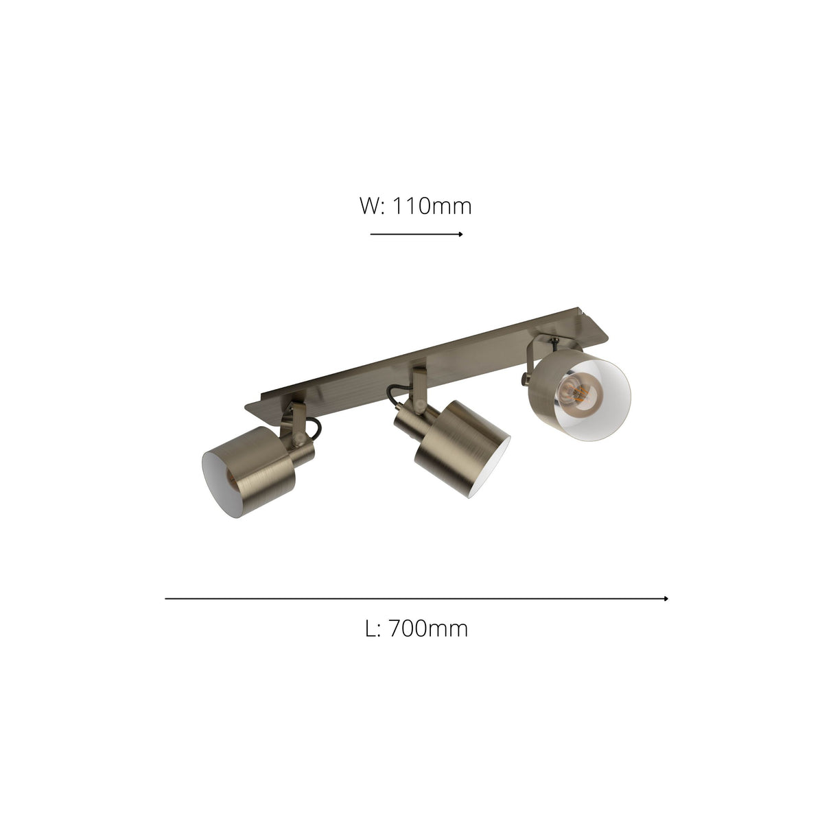 Eglo EU Southery 3 Set Ceiling Light E27 Cream and Gold