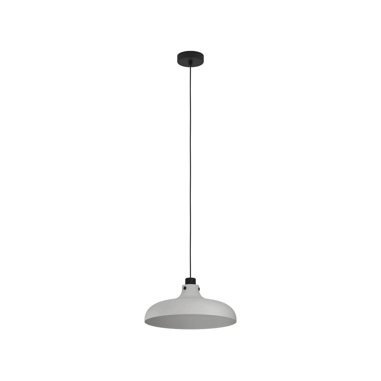 Eglo EU MATLOCK Pendant Ceiling Light – Vintage Grey & Black Steel, E27, Textile Cable, Indoor Lighting