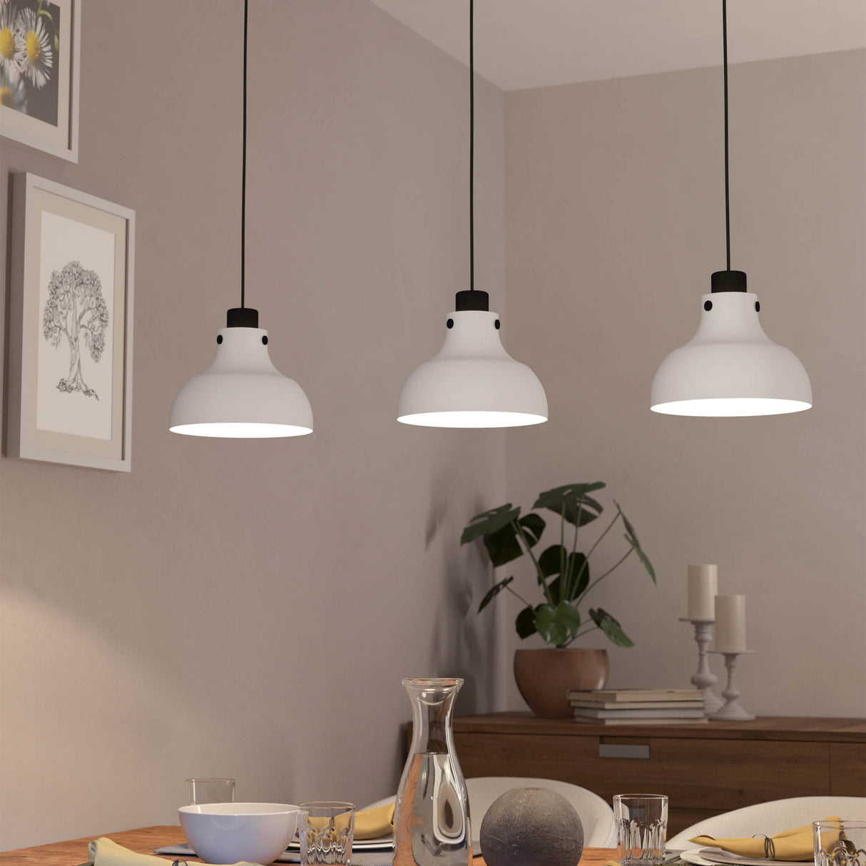 Eglo EU Matlock 3 Set Pendant E27 Grey and Black 