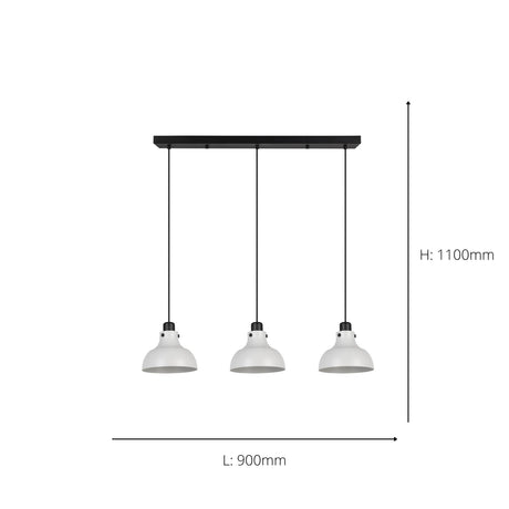 Eglo EU Matlock 3 Set Pendant E27 Grey and Black