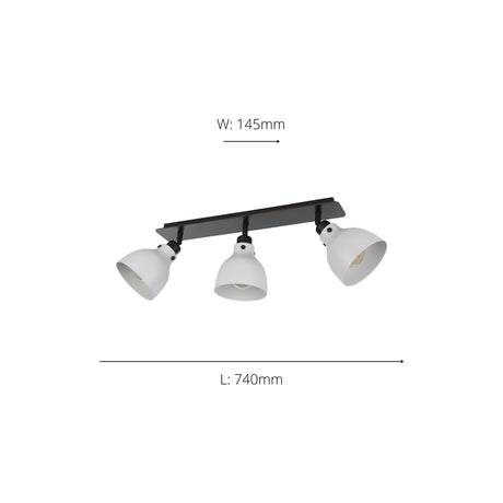 Eglo EU Matlock 3 Set Ceiling Light E27 Grey and Black