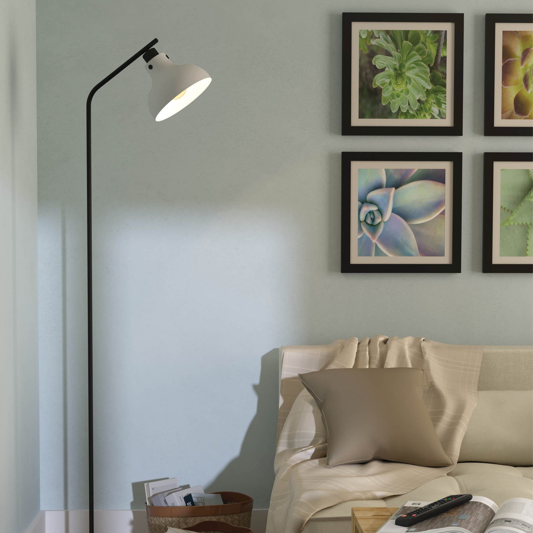 Eglo EU Matlock Dual Ceiling Spotlight Grey Conical Steel Shades and Black Bar Mount product image - Endon Lighting from First Light Direct with great prices and fast UK delivery