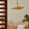 Eglo EU Haxey Natural Wicker Contemporary Pendant Light