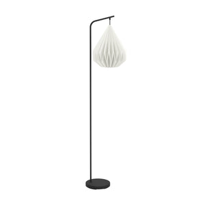 Eglo EU Minting Floor Lamp White Paper Shade with Black Steel Base, E27