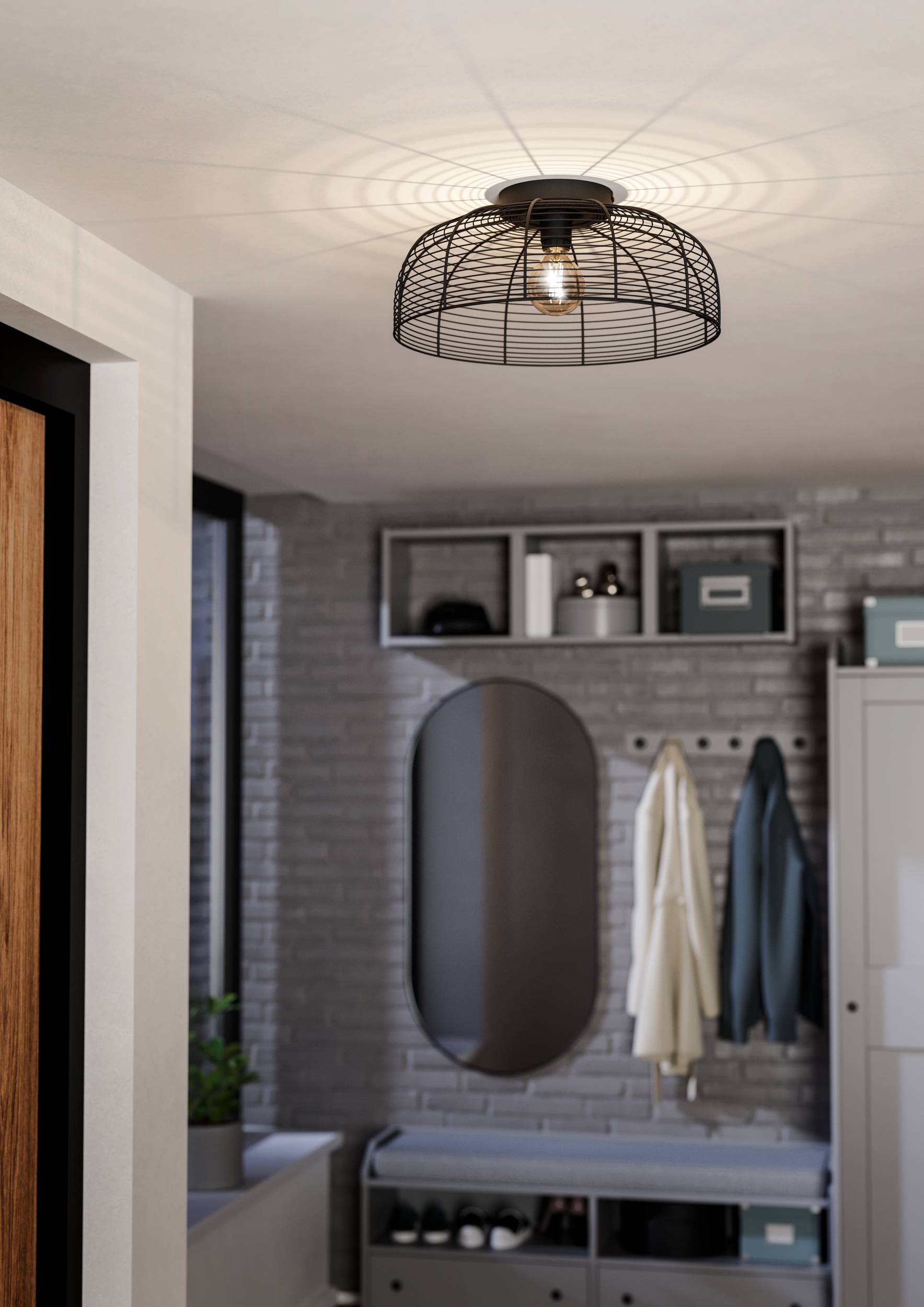 Eglo EU Redondo Black Aluminium LED Modern Outdoor Wall Light