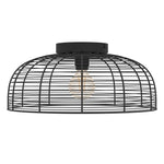 Eglo EU Rinroe Black Steel Wire Ceiling Light product image - Endon Lighting from First Light Direct with great prices and fast UK delivery