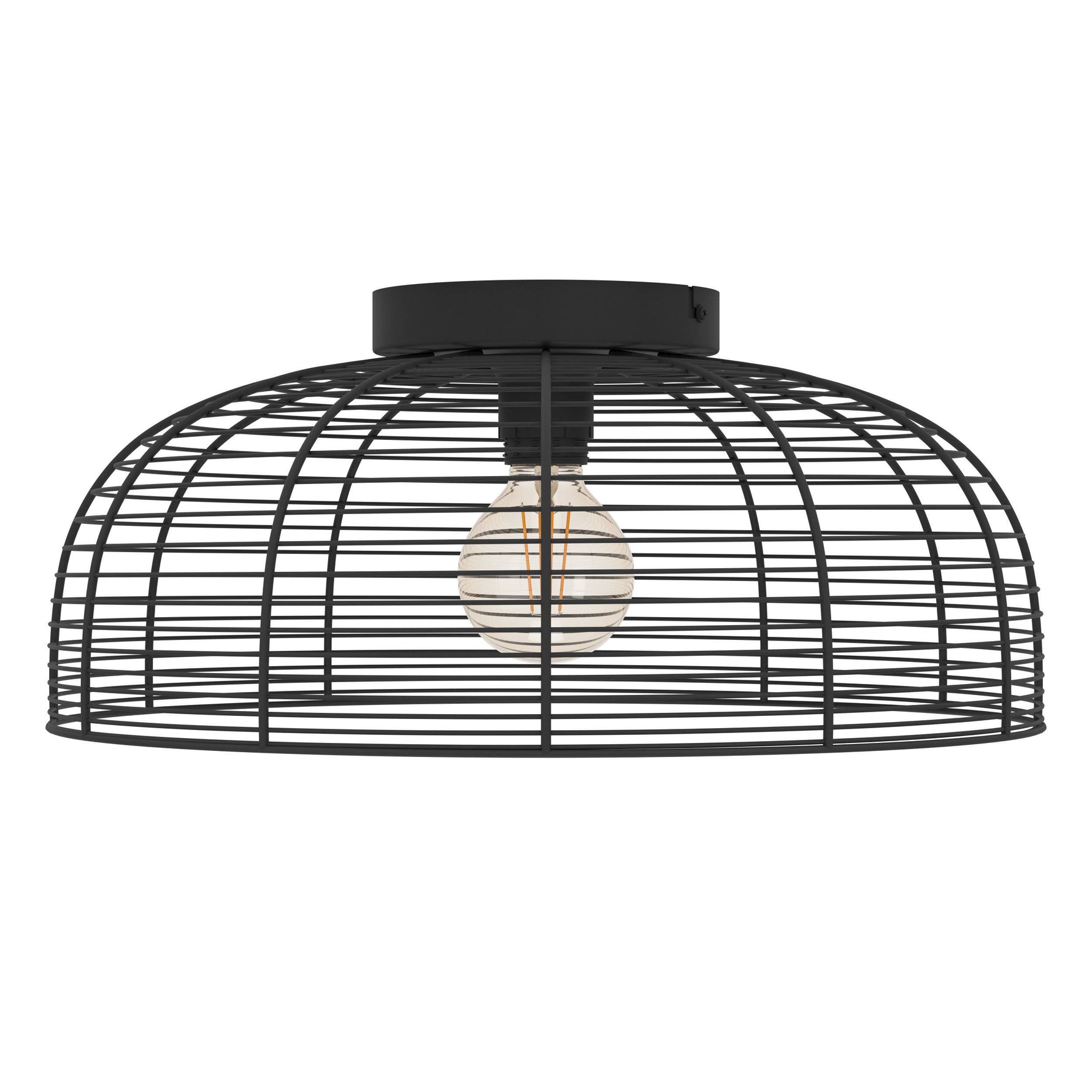 Eglo EU Rinroe Black Steel Wire Ceiling Light product image - Endon Lighting from First Light Direct with great prices and fast UK delivery