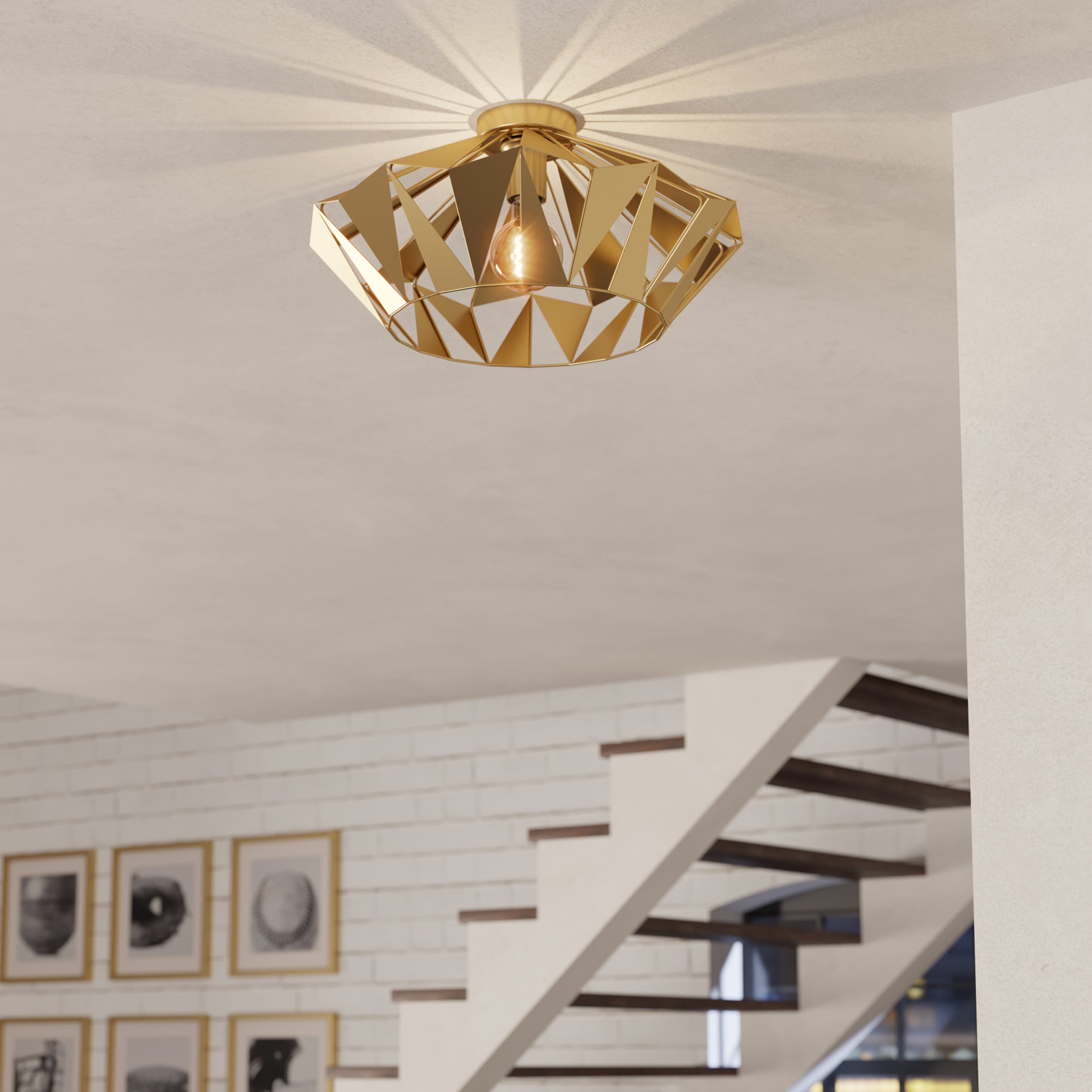 Eglo EU ONJA Outdoor Wall Light – White Cast Aluminium with Clear Fluted Glass, E27, Classic Exterior Lighting product image - Endon Lighting from First Light Direct with great prices and fast UK delivery