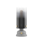 Eglo EU Gargrave Vintage Table Lamp Grey & Brushed Brass Steel with Smoked Glass Shade, E27