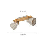 Eglo EU Cawton Industrial Wood and Steel 2-Light Spotlight product image - Endon Lighting from First Light Direct with great prices and fast UK delivery