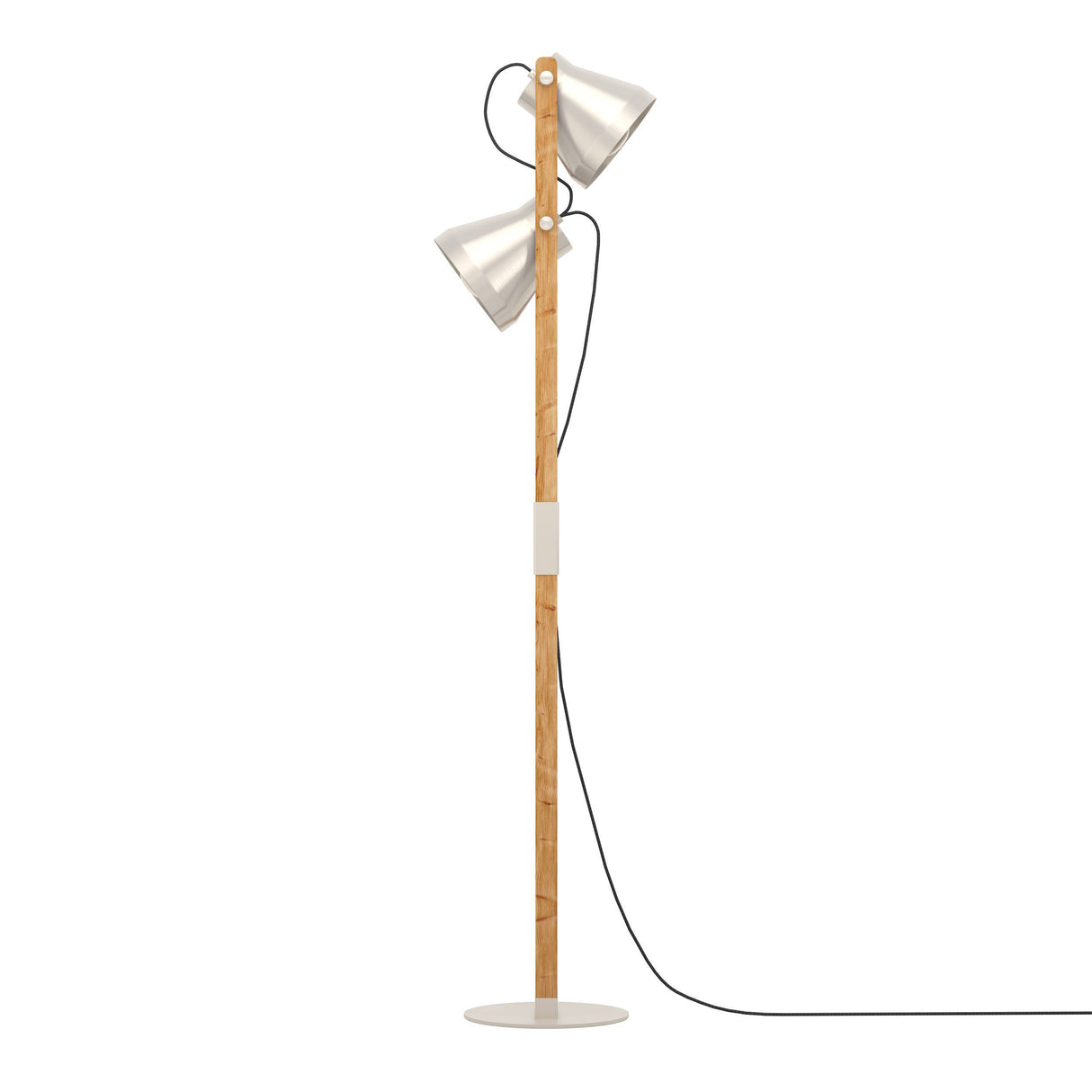 Eglo EU Cawton Industrial Wood and Steel 2-Light Floor Lamp