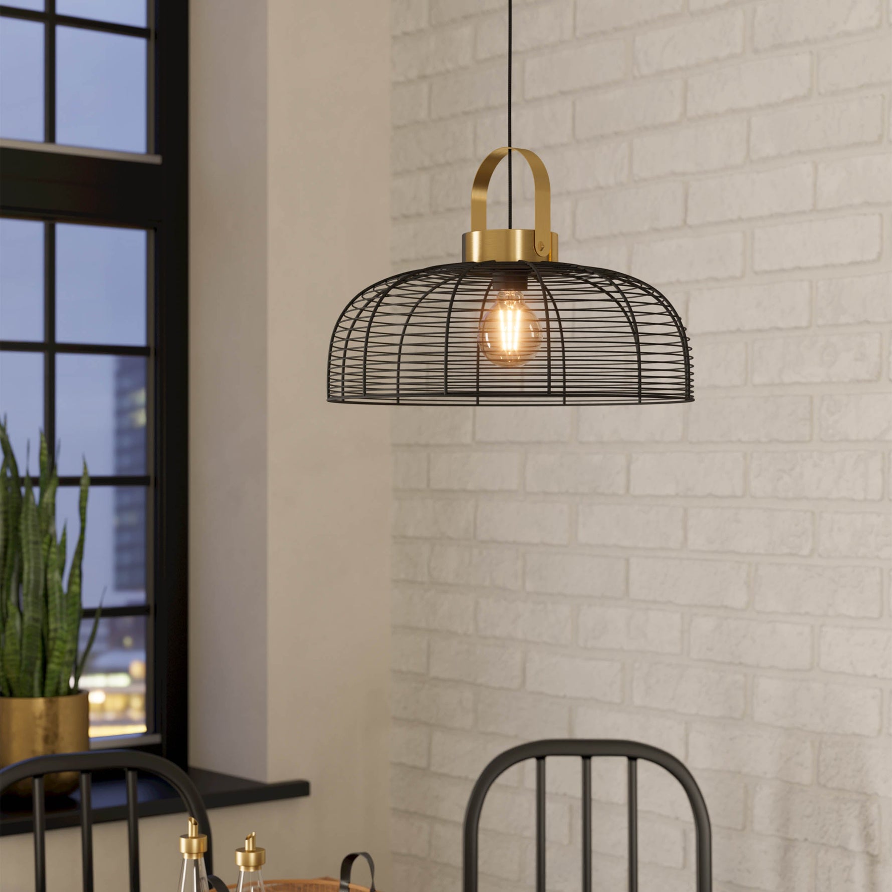 Eglo EU Salle Aluminum & Plastic Black Outdoor Pedestal Light