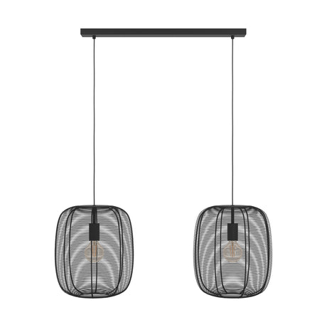 Eglo EU Rinroe Black Steel Wire 2-Light Pendant
