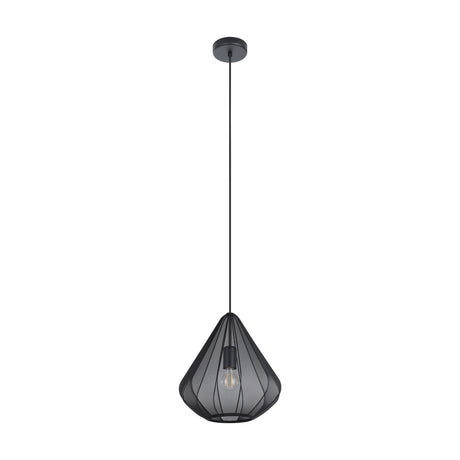 Eglo EU Dolwen Black Steel Contemporary Single Pendant